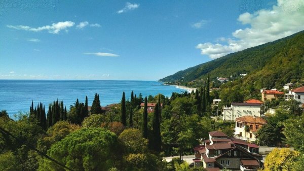 Абхазия Гагры горы море
