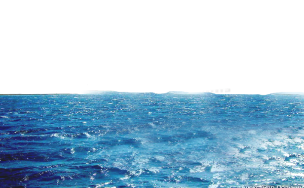 Море на прозрачном фоне