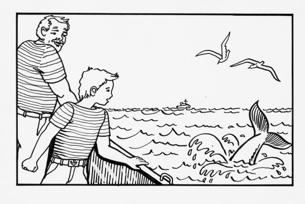 В море. Раскраска