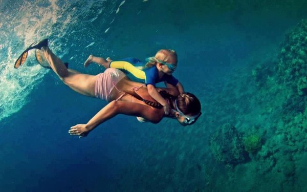 Ныряние в море