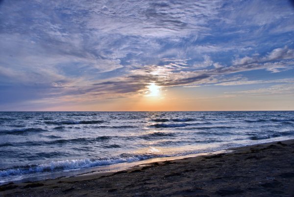 Каспийское море закат