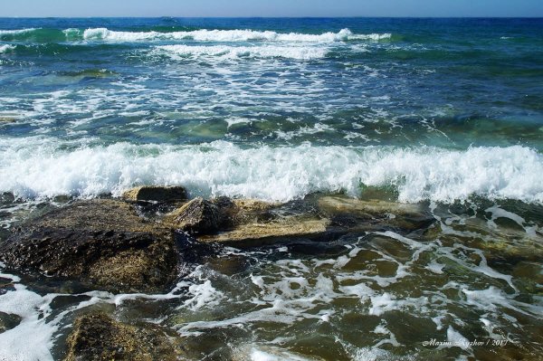 Закат на Каспийском море