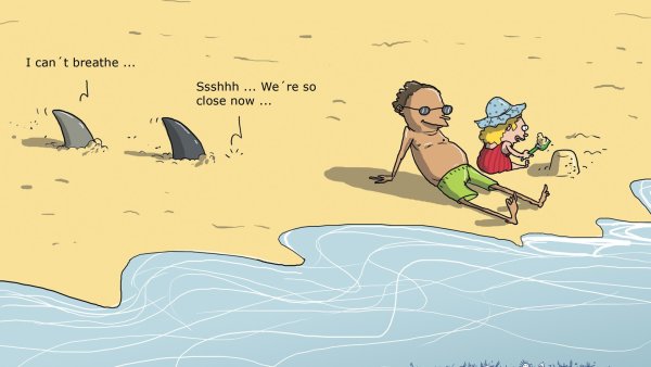 Карикатуры на пляже