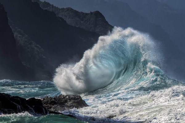 Море Утес шторм