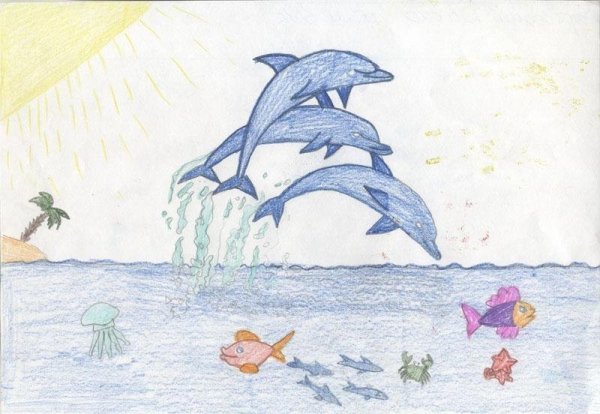 Детские рисунки моря