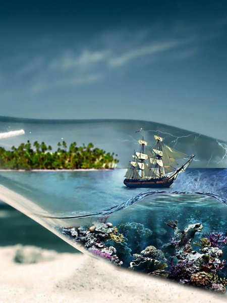 Темно зеленое море