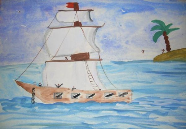 Корабли в море изо