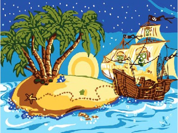 Изображение острова для детей