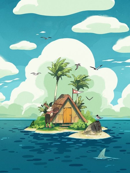 Остров мультяшный