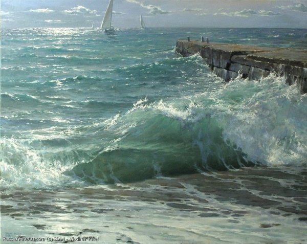 Художник Кикель море Владимир Кикель.
