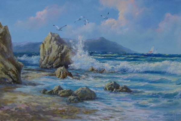 Художник токарь Наталья морские пейзажи
