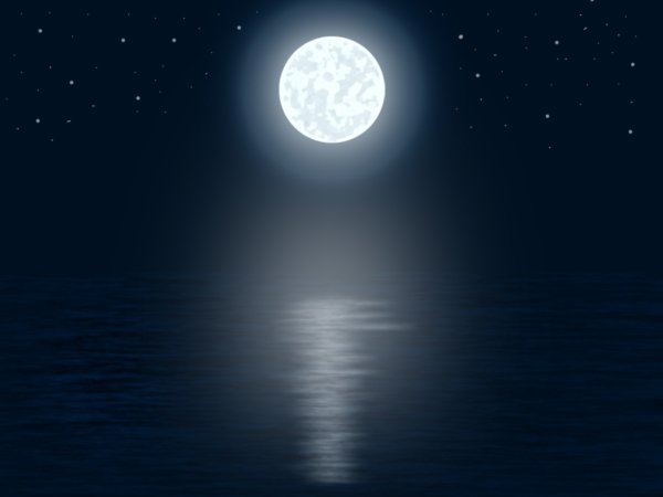 Отражение Луны в воде