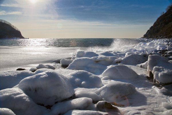 Красивое зимнее море