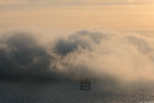 Сильный туман на море