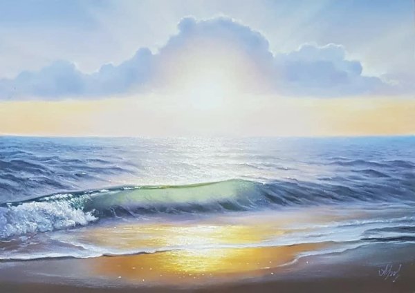 Солнечное море живопись
