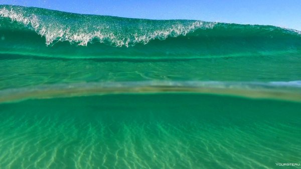 Красивое зеленое море