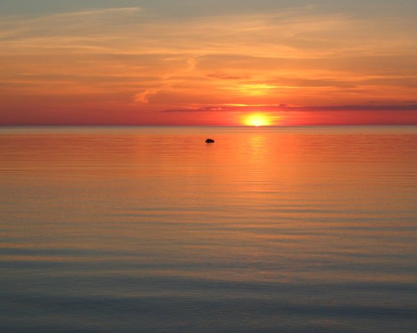 Море штиль рассвет