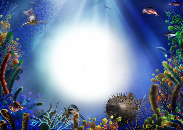 Рамка морские обитатели