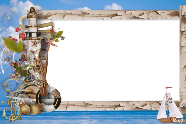 Рамка с дельфином для фотошопа