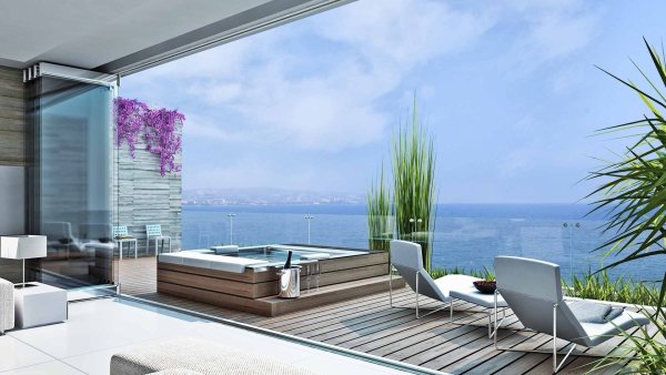 Интерьер квартир с видом на море