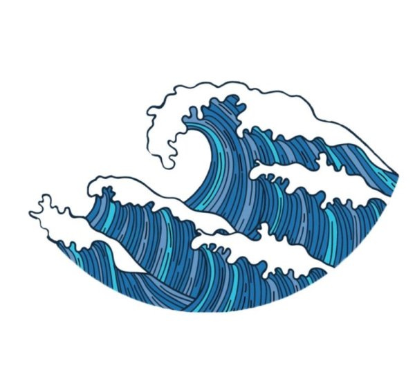 Стилизованное море