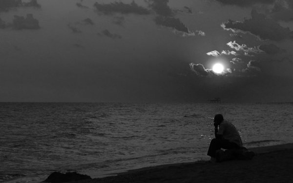 Закат грусть