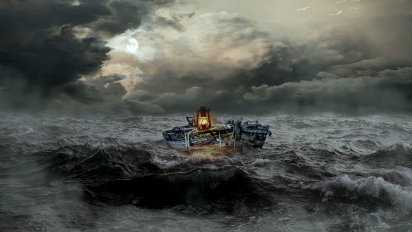 Человек в океане