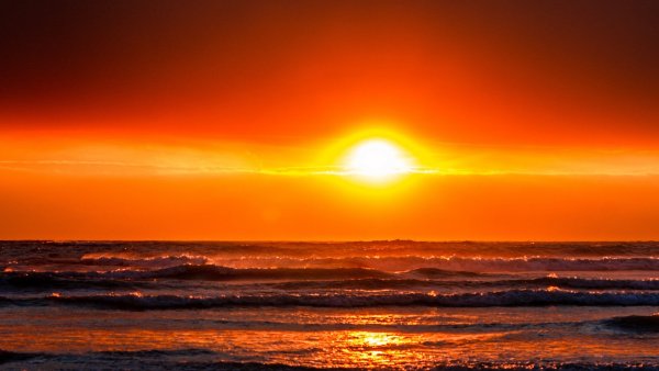 Закат на море