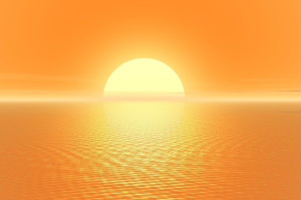 Закат на море