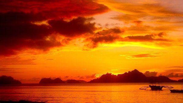 Кораблик на закате