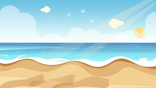 Море пляж вектор