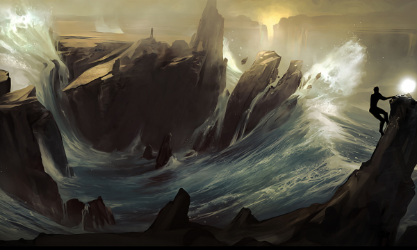 Девушка в лодке арт