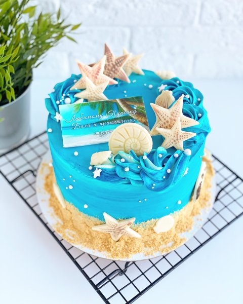 Торт морская тематика для девочки