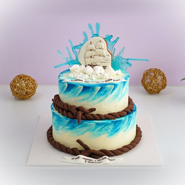 Торт с морской тематикой детский