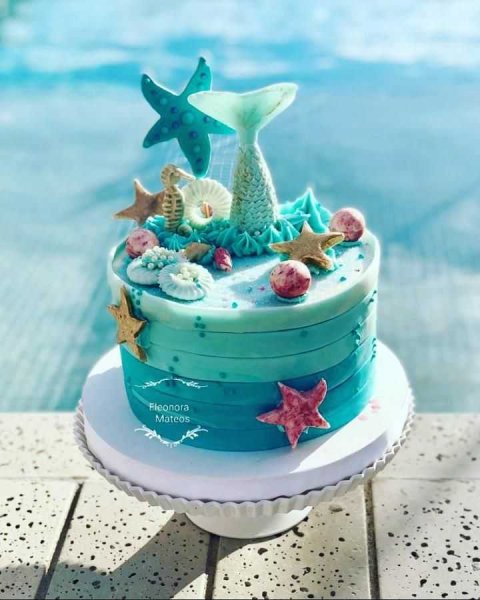 Торт морская тематика