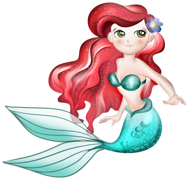 Русалочка на белом фоне в хорошем качестве