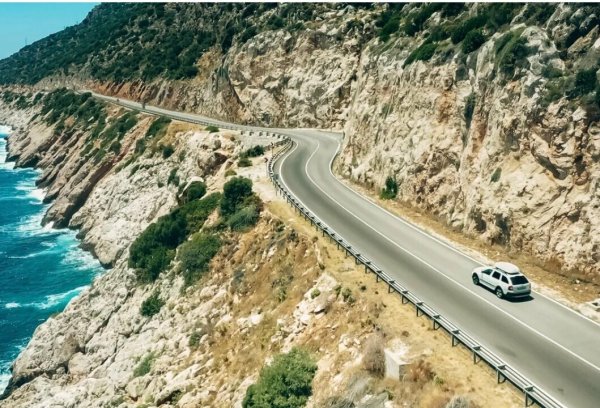 Эгейское море дорога вдоль моря