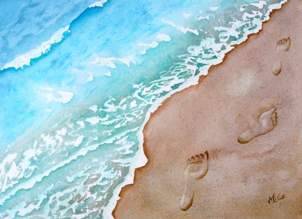 Песок акварель