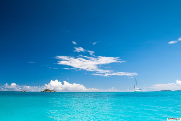 Голубое небо и море