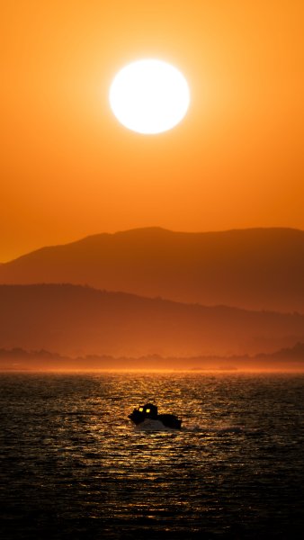 Закат на море