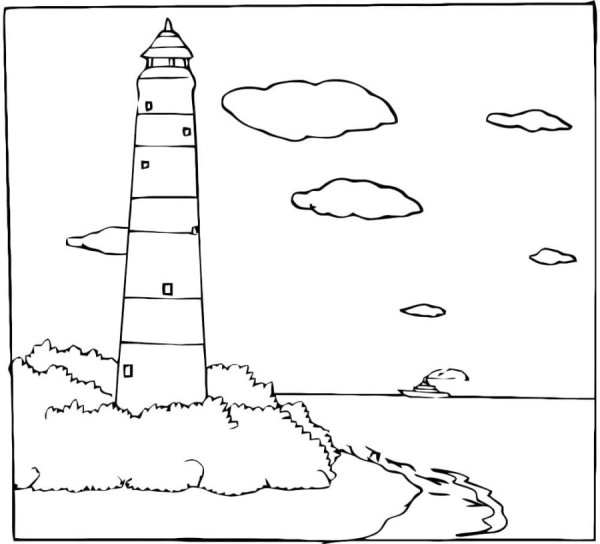 Раскраска пейзаж