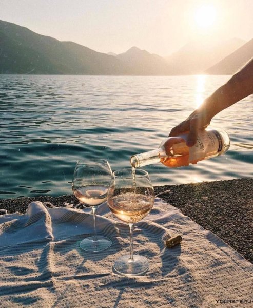 Вино на берегу моря