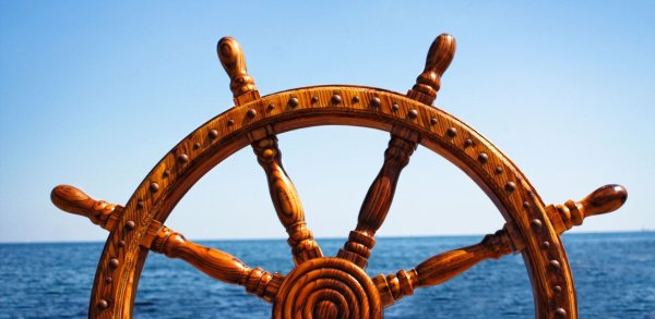 Море штурвал корабль