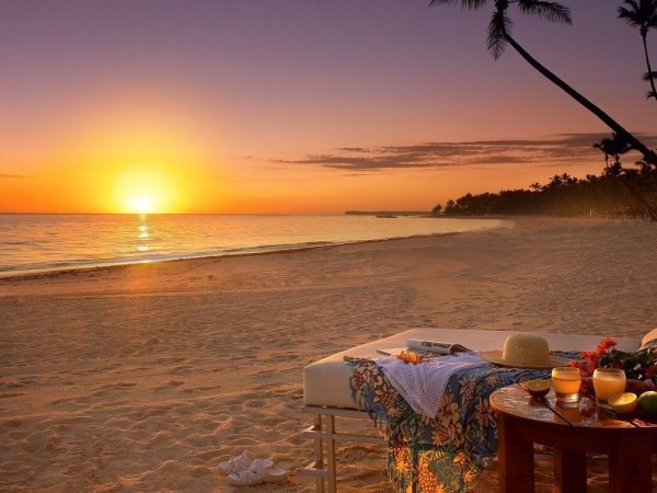 Гамак на пляже вечер