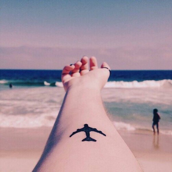 Тату с морем для девушек