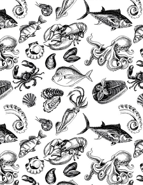 Тату морские обитатели