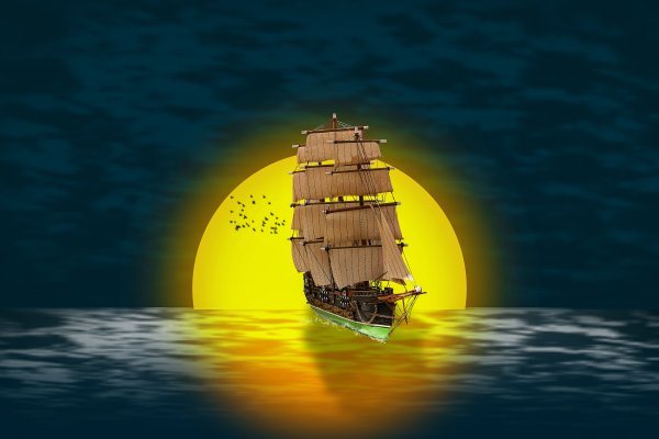 Парусник в море