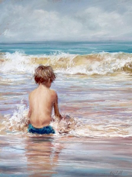 Побережье с людьми