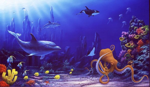 Дэвид Миллер картины рыбы