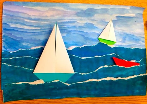 Кораблик аппликация для детей